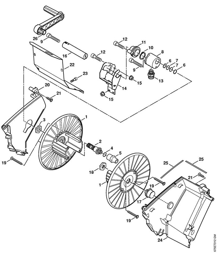 STIHL 4747-677-8700 Verbindungsstück positie 5 technische tekening