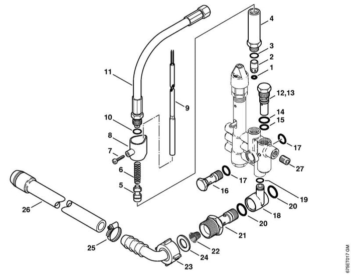 STIHL 9645-951-7666 RDR A 21x2,5-FPM80 positie 20 technische tekening