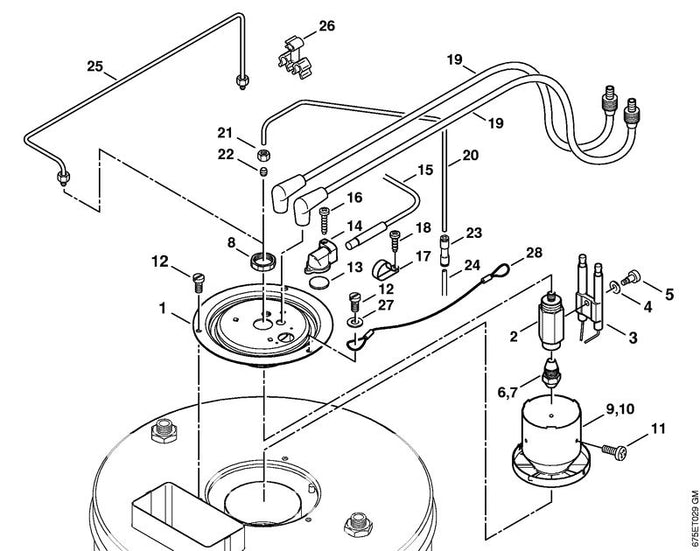 STIHL 9323-630-0120 Federscheibe DIN137-B5 positie 4 technische tekening