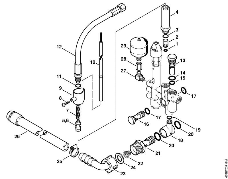 STIHL 4736-513-0200 Verbindungsstück positie 27 technische tekening
