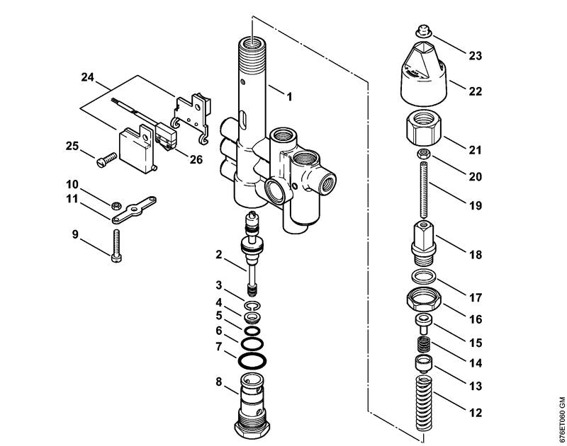 STIHL 4736-007-1000 Reparatursatz Regelsicherheitsblock positie -1 technische tekening