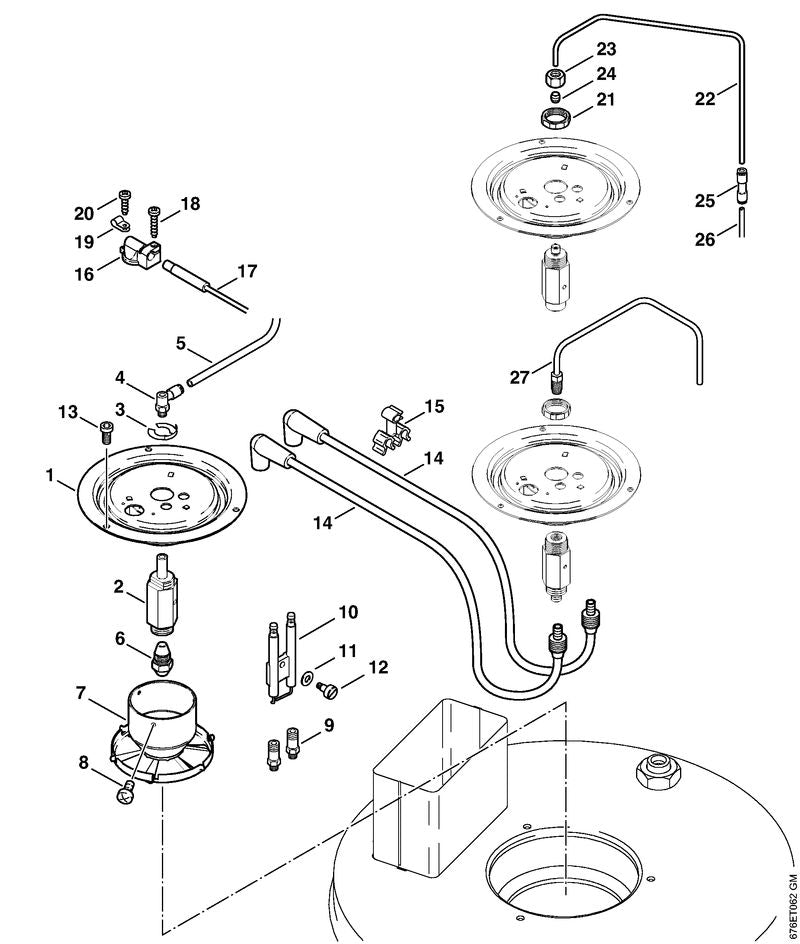 STIHL 4752-523-0800 Düse positie 6 technische tekening