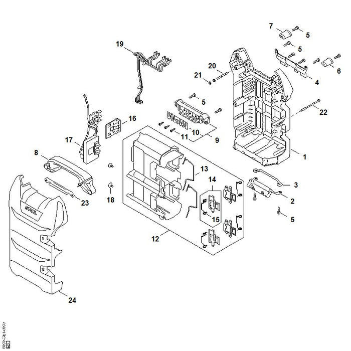 STIHL 6909-820-4000 Abdeckung positie 24 technische tekening