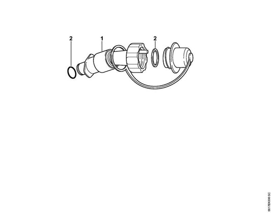 STIHL 0000-007-1099 Dichtungssatz positie 2 technische tekening