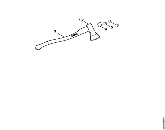 STIHL 0000-881-2181 Ringkeil 14 mm positie 6 technische tekening