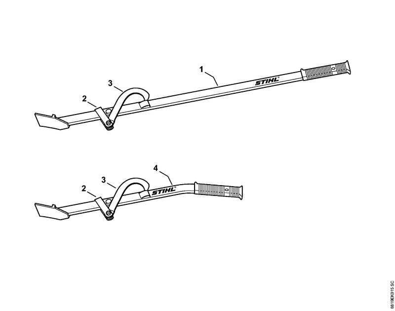 STIHL 0000-881-2714 Öse positie 2 technische tekening