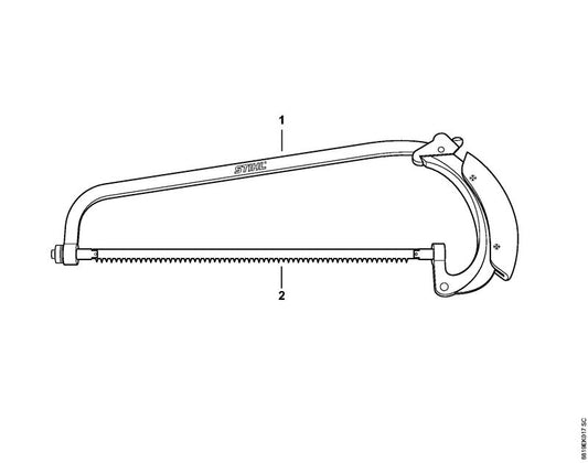 STIHL 0000-881-9004 Sägeblatt positie 2 technische tekening