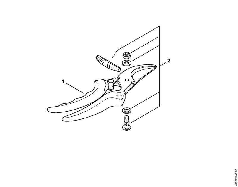 STIHL 0000-881-3654 Ersatzteilkit positie 2 technische tekening