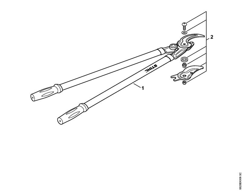 STIHL 0000-881-3666 Ersatzteilkit positie 2 technische tekening