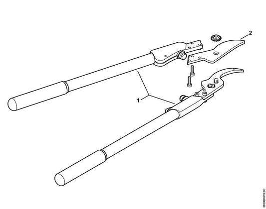 STIHL 0000-881-9927 Klinge positie 2 technische tekening