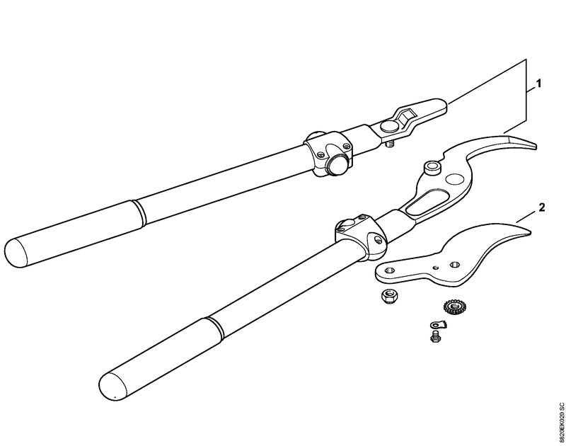 STIHL 0000-881-9928 Klinge positie 2 technische tekening