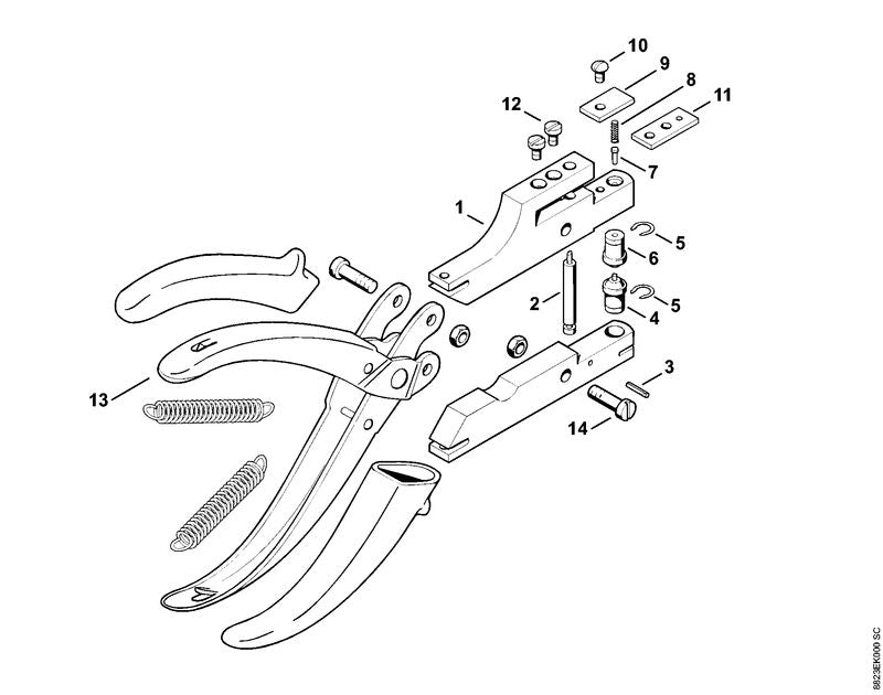 STIHL 0000-881-0805 Lochstanze positie 2 technische tekening