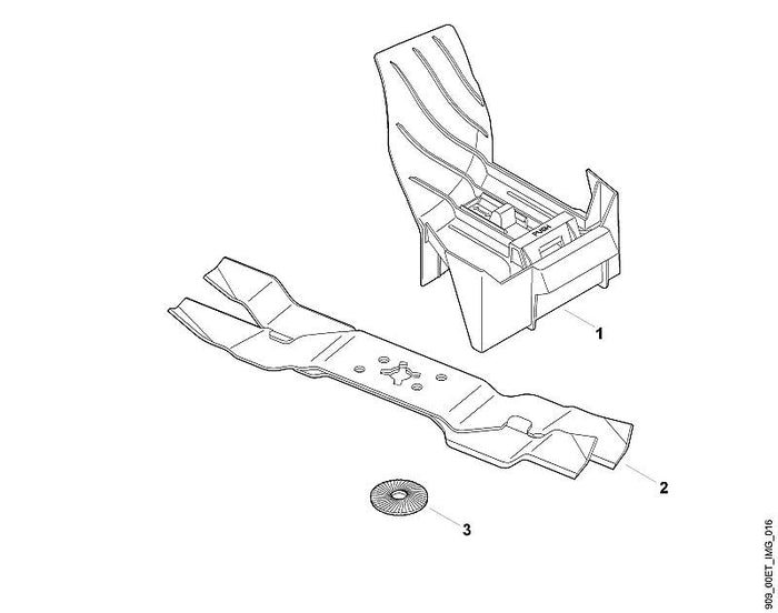 STIHL 6336-760-9900 Multi-Messer positie 2 technische tekening