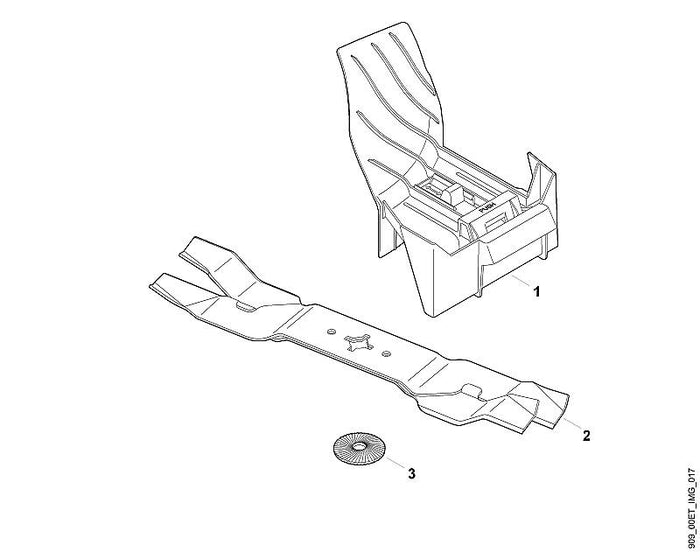 STIHL 6356-760-9900 Multi-Messer positie 2 technische tekening
