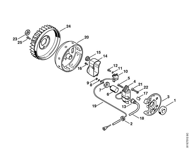 STIHL 1108-404-3200 Zündanker positie 4 technische tekening