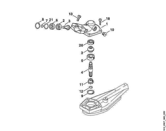 STIHL 9455-621-0850 Sicherring 10x1 positie 12 technische tekening