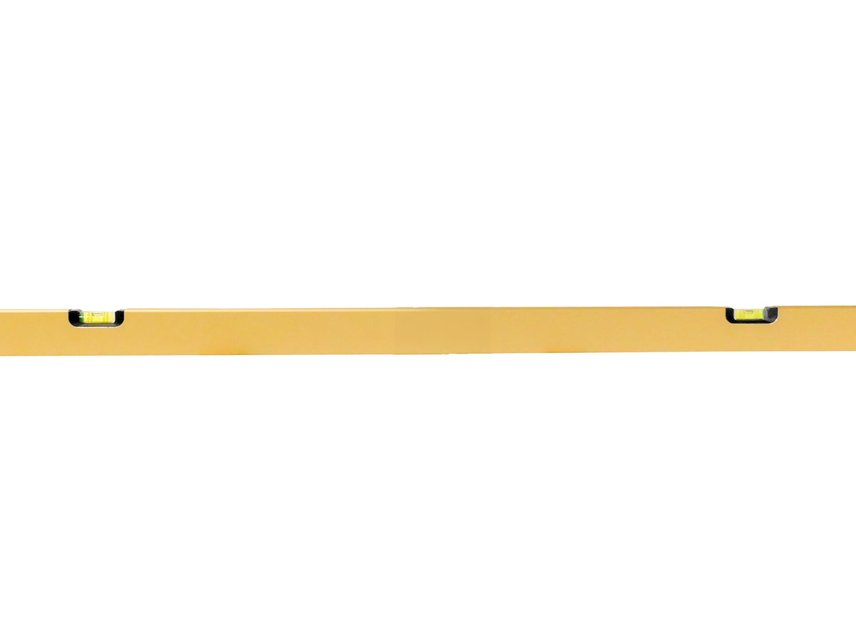 Keizers Wasserwaage Gold 150 cm - dickwandiges Aluminium, 4 Libellen, Stellfüße