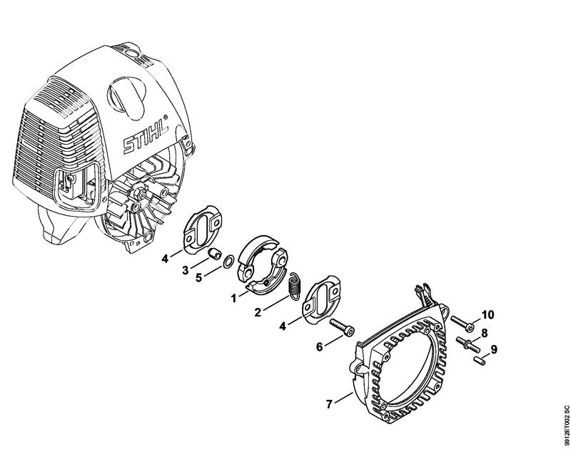 STIHL 4313-080-1800 Lüftergehäuse positie 7 technische tekening