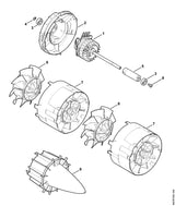 STIHL 9503-003-9642 Kugellager DIN625-608-2RS positie 3 technische tekening
