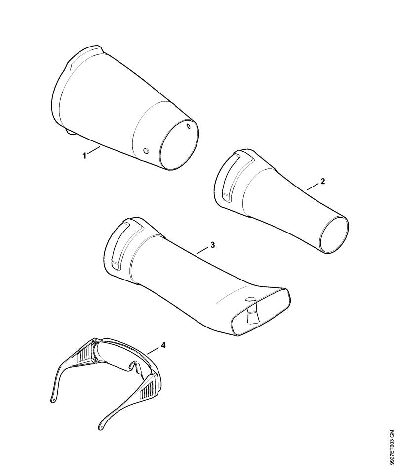 STIHL 4606-701-8300 Runddüse gerade positie 2 technische tekening