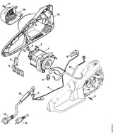 STIHL 1209-430-1400 Elektronikmodul positie 8 technische tekening
