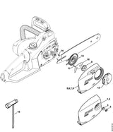STIHL 1209-640-1702 Kettenraddeckel MSE 230 C positie 8 technische tekening