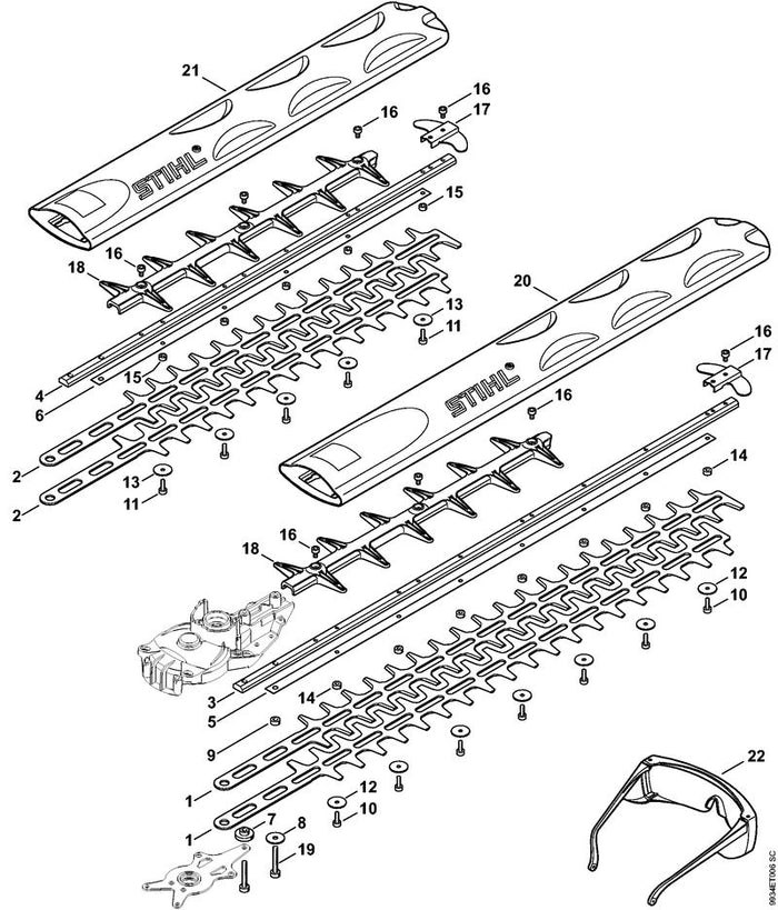 STIHL 9075-478-0630 Schraube IS-D4x8 positie 16 technische tekening