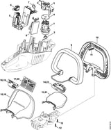 STIHL 4851-967-1809 Leistungsschild HSA 66 positie 14 technische tekening