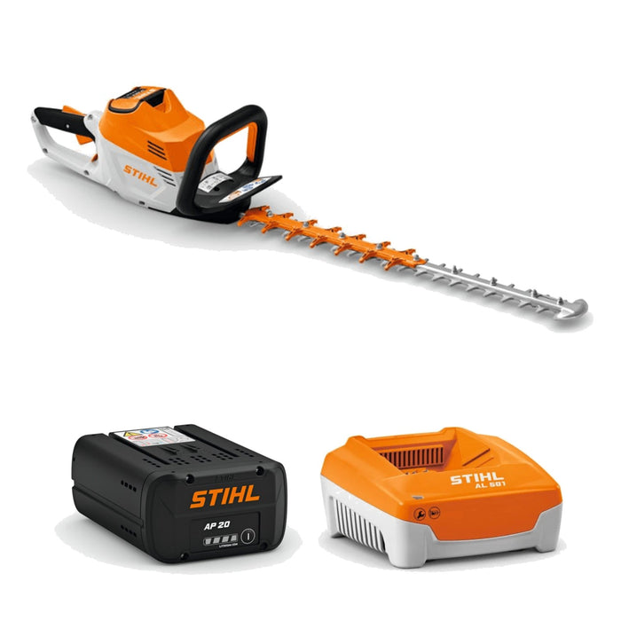 STIHL HSA 100 Akku-Heckenschere 60 cm + AP 20 Akku + AL 501 Schnellladegerät | Set