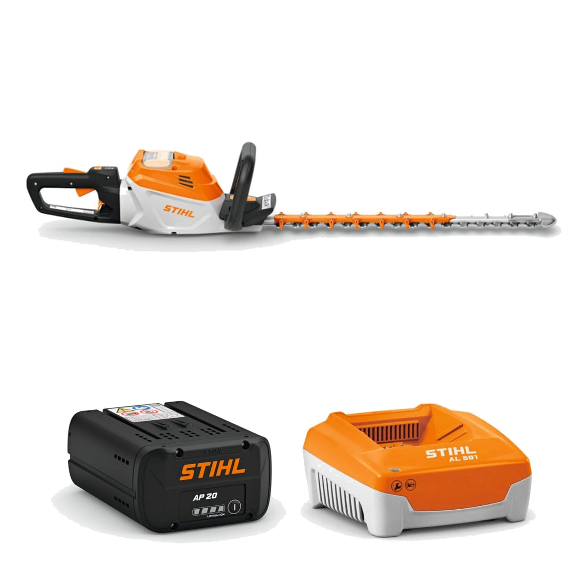 STIHL HSA 140 R Akku-Heckenschere 60 cm + AP 20 Akku + AL 501 Schnellladegerät | Set