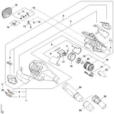 STIHL BA094300500 Schalter positie 13 technische tekening