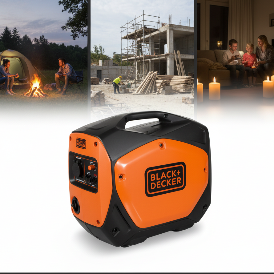 Black+Decker Inverter-Benzin-Generator BXGNi2200E – 2200 W