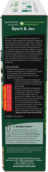 DCM Rasensamen Plus Spiel & Sport – 1,5 kg (75 m²)