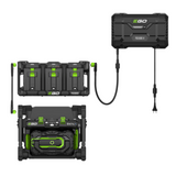 EGO Ladegerät PGX1602E-H Kit mit 3-Port-Ladeverteiler, Powerbank und Akku