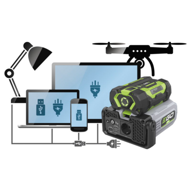 EGO Nexus Escape Wechselrichter PAD5001E Kit mit Akku