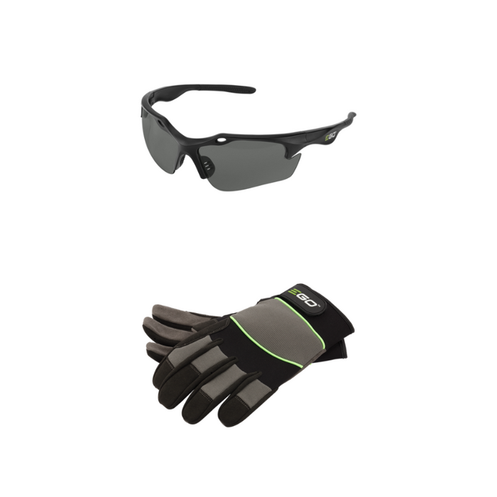EGO Sicherheitskit GSV021E-XL mit Sicherheitsschutzbrille und Arbeitshandschuhe