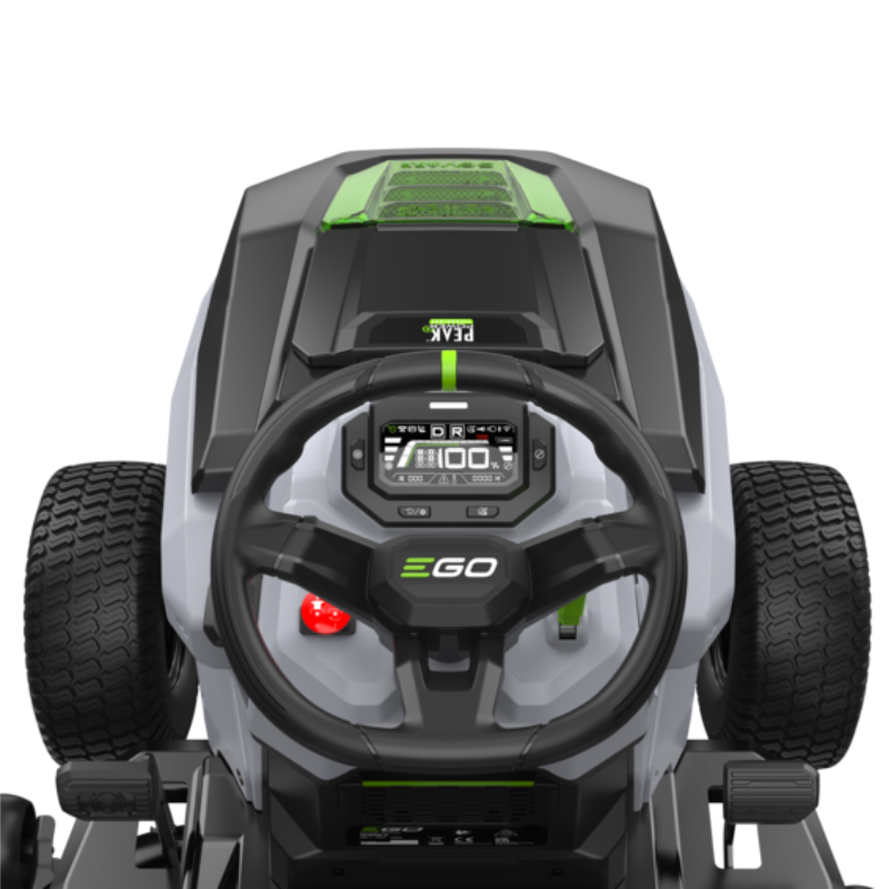 EGO Akku Rasentraktor TR3801E-B mit 4 Akkus und Ladegerät
