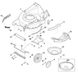 STIHL 6360-766-8300 Mulcheinsatz positie 19 technische tekening