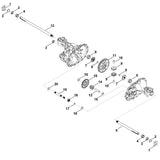 STIHL 0012-642-2301 Achse positie 10 technische tekening
