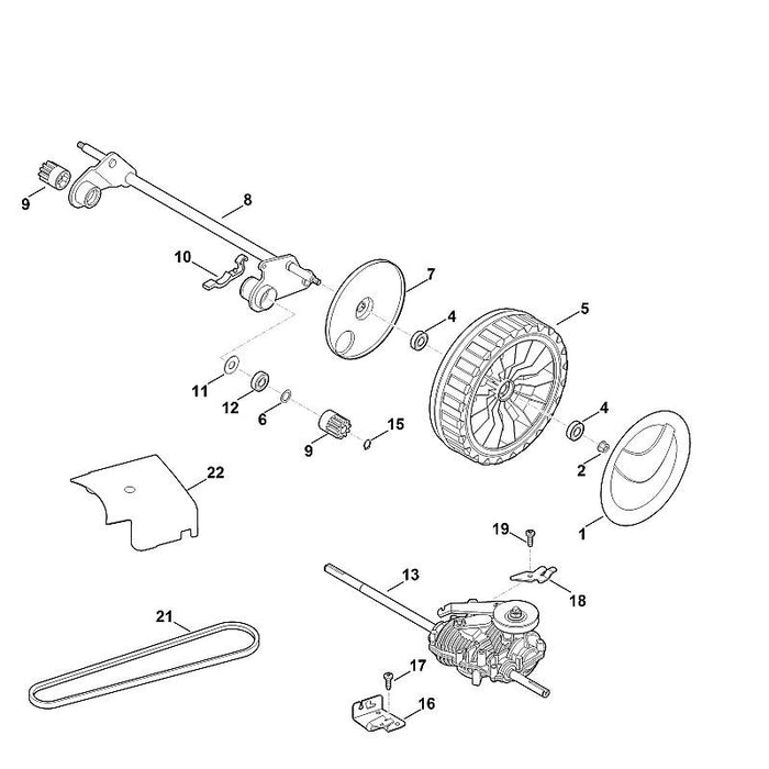 STIHL 6378-764-6710 Gegenhalter positie 16 technische tekening