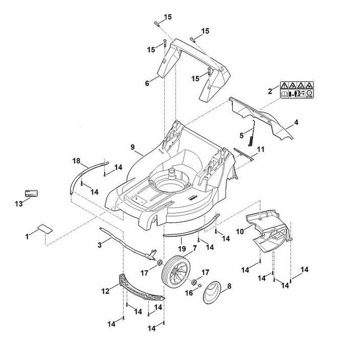 STIHL 6358-706-0710 Abdeckung positie 11 technische tekening