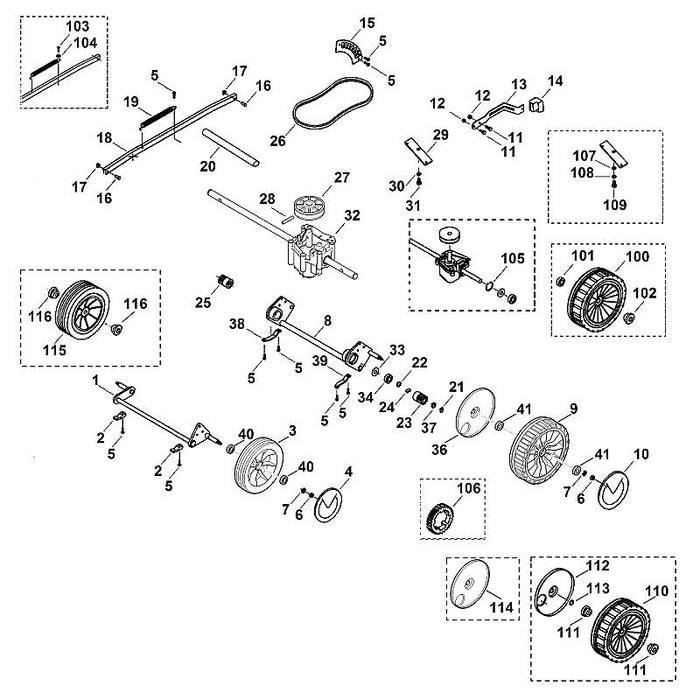 STIHL 6375-704-3611 Abdeckung positie 36 technische tekening