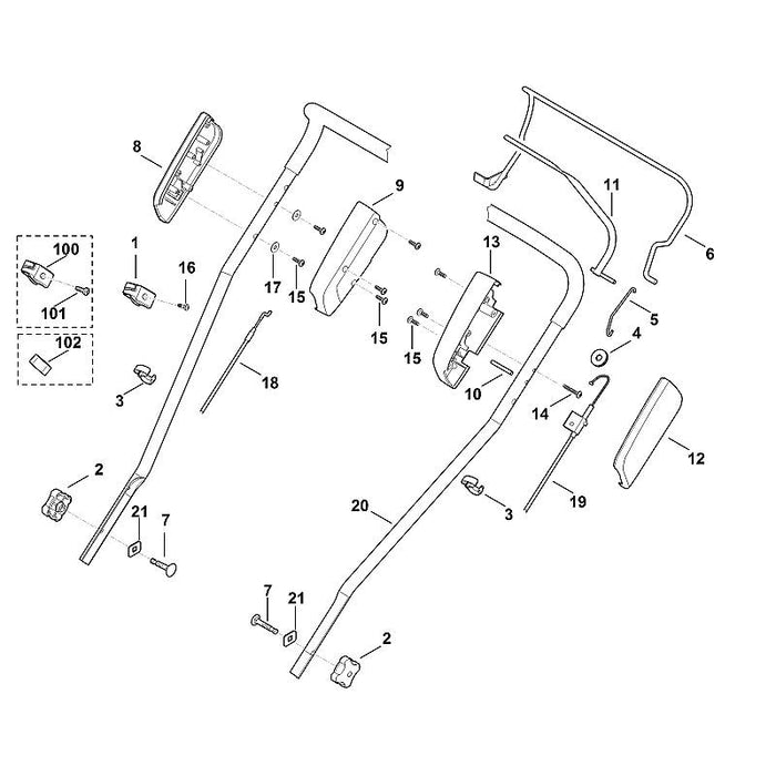 STIHL 6357-708-2900 Scheibe positie 21 technische tekening