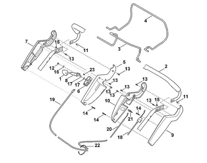 STIHL 6340-700-7502 Seilzug positie 20 technische tekening