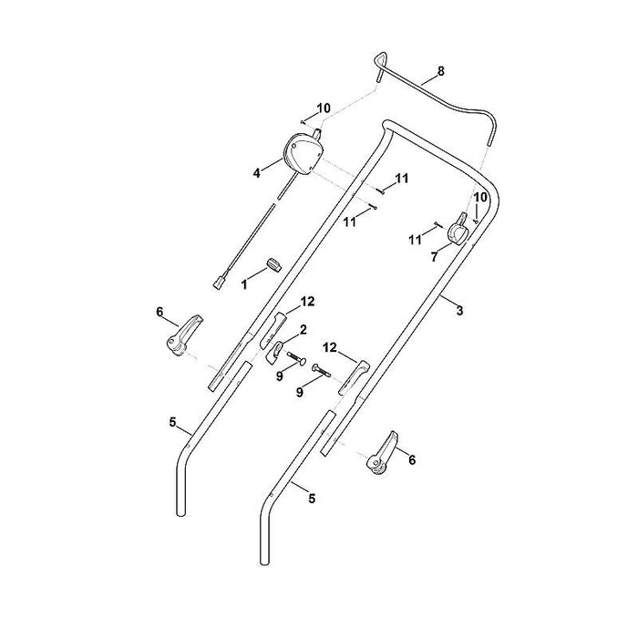 STIHL 6338-430-0430 Totmannschalter EUR positie 4 technische tekening