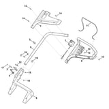 STIHL 6338-430-0420 Totmannschalter positie 1 technische tekening