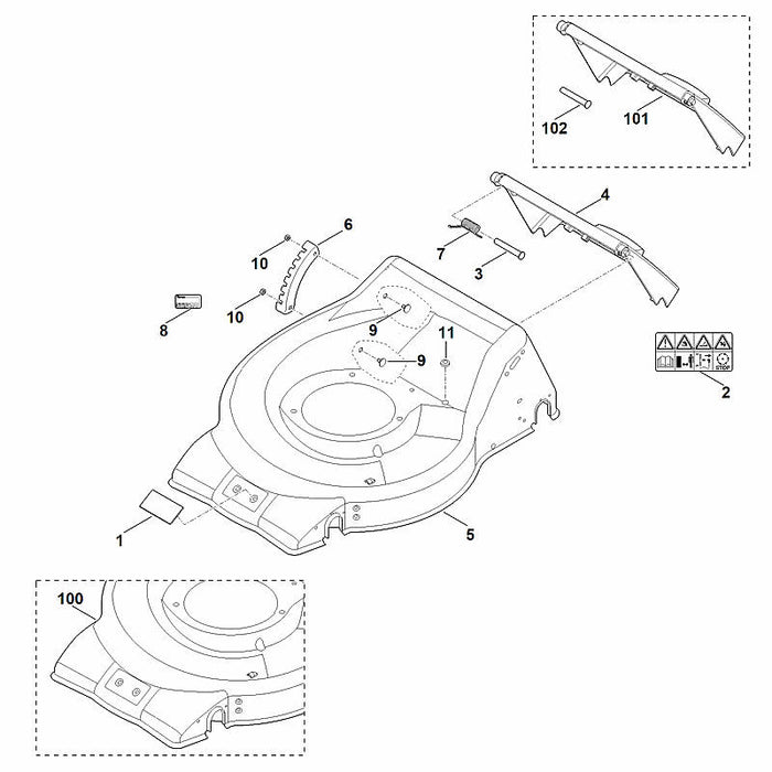 STIHL 9027-068-1260 Flachrundschraube M6x12 positie 9 technische tekening