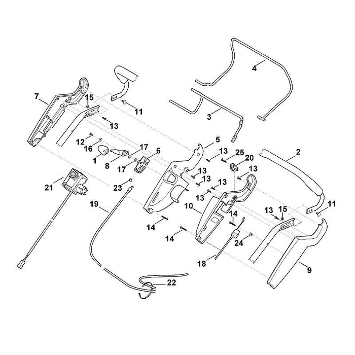 STIHL 9302-929-1312 Verschlussstopfen positie 24 technische tekening