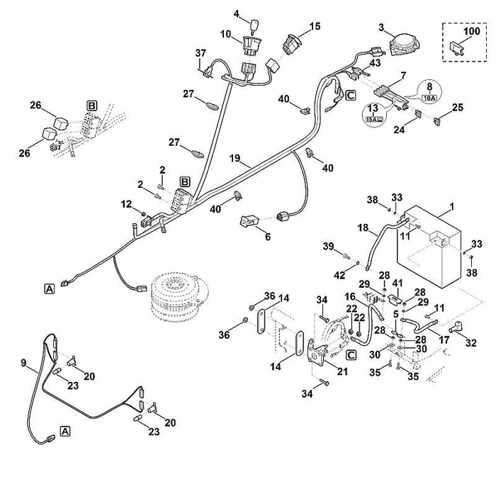 STIHL 9008-319-1020 Sechskantschraube M5x20 positie 35 technische tekening