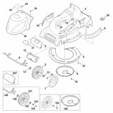 STIHL 6340-967-3870 Typenbezeichnung ME 545 V positie 19 technische tekening